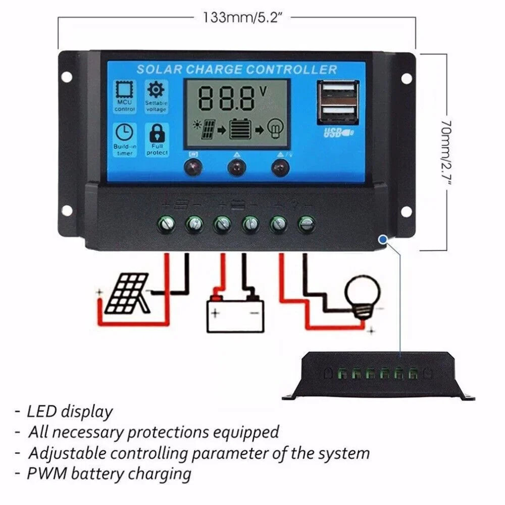 panel kit outdoor source MDHAND charger 200W solar solar car home controller emergency camping charge with light