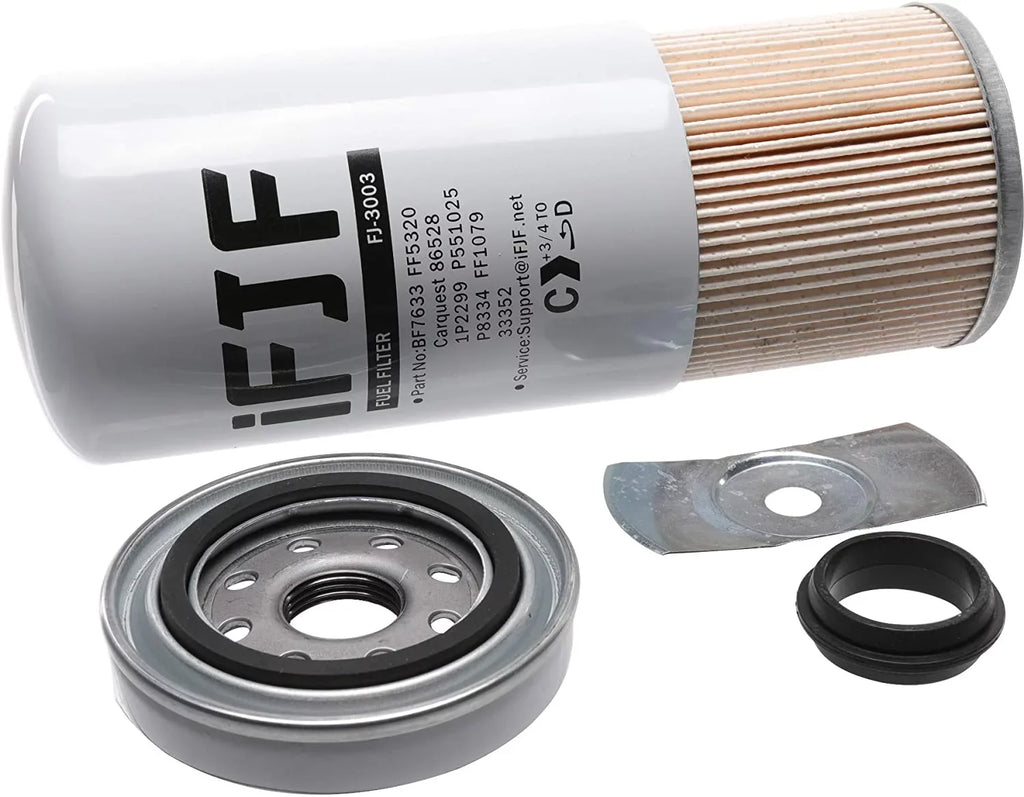 1R-0750 2001-2016 Duramax Silverado/GMC 2500HD for 33528 iFJF P551313 Fuel 6.6L Replaces Chevy 3500HD BF7633 FF5320 Spin-on Filter Replacement Sierra FF3003