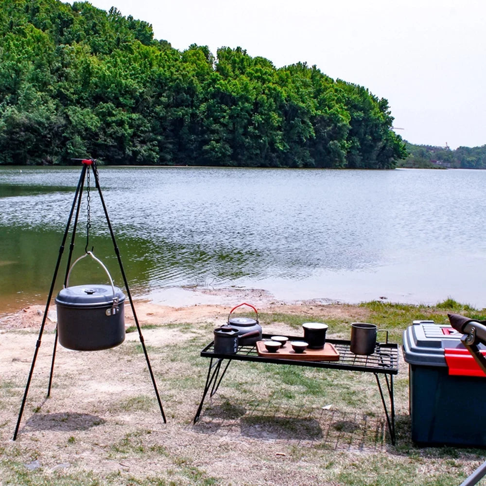 Bonfire Support Tripod sundick Portable Camping Bonfire Camping Frame Triangle