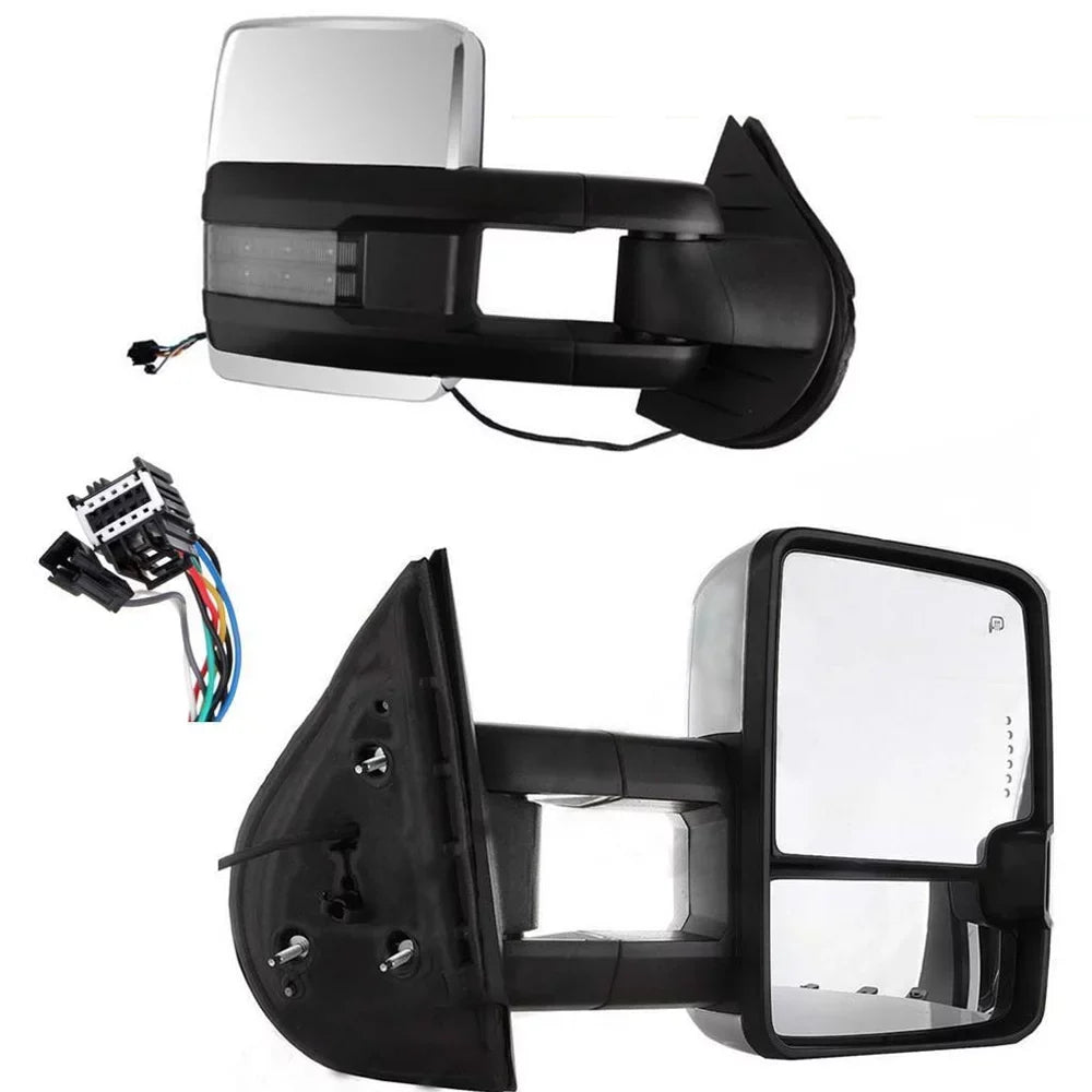 Power 2007-2014 Tow Smoke Base Lamp+Backup Silverado Mirror For SILVERADO, CHEVROLET select: TAHOE Fits Turn Sierra CHEVROLET 2007-2013 07-13 Heated