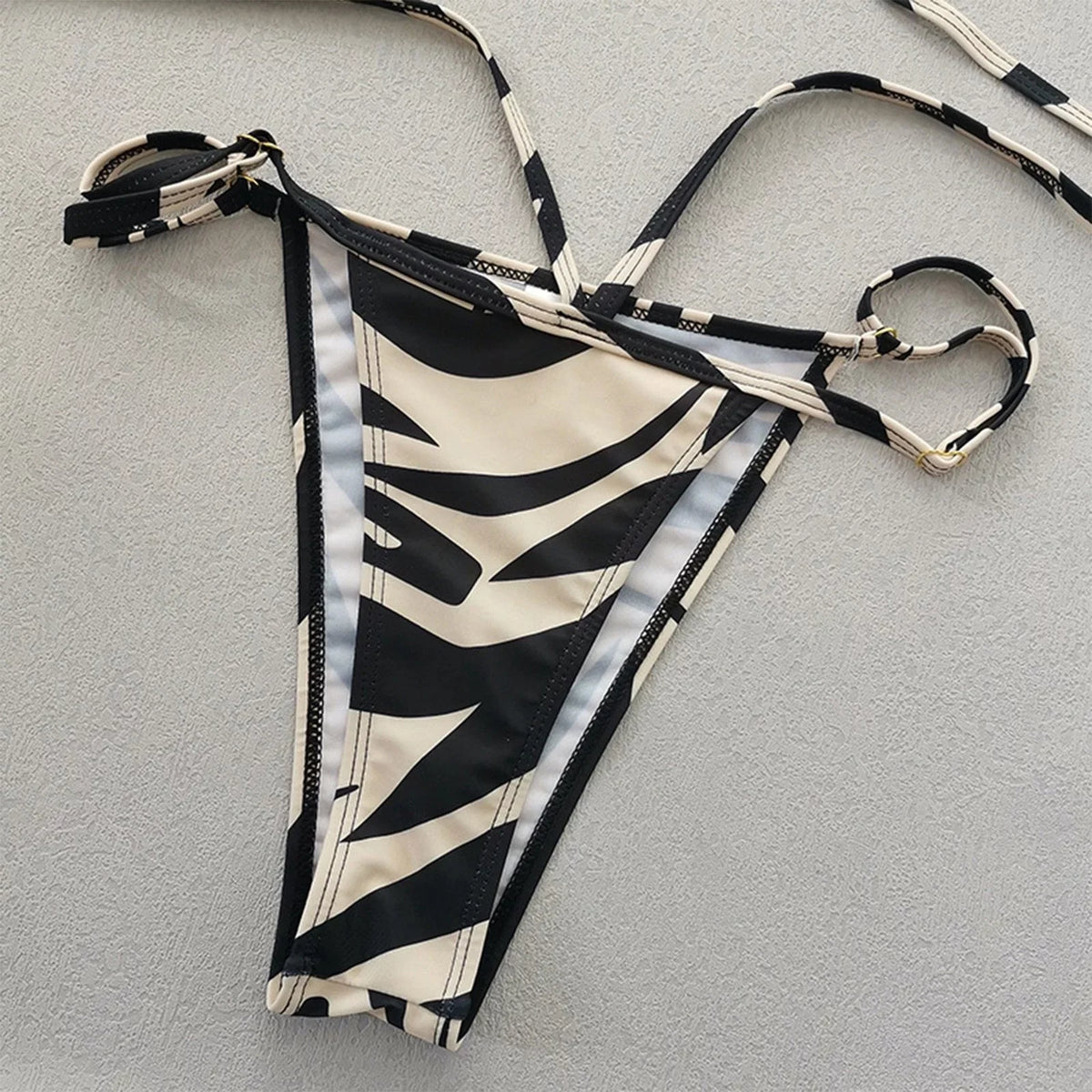 Up Panda Striped Bikini Swimsuit Women for Two Split Sexy Color Lace Swimsuits