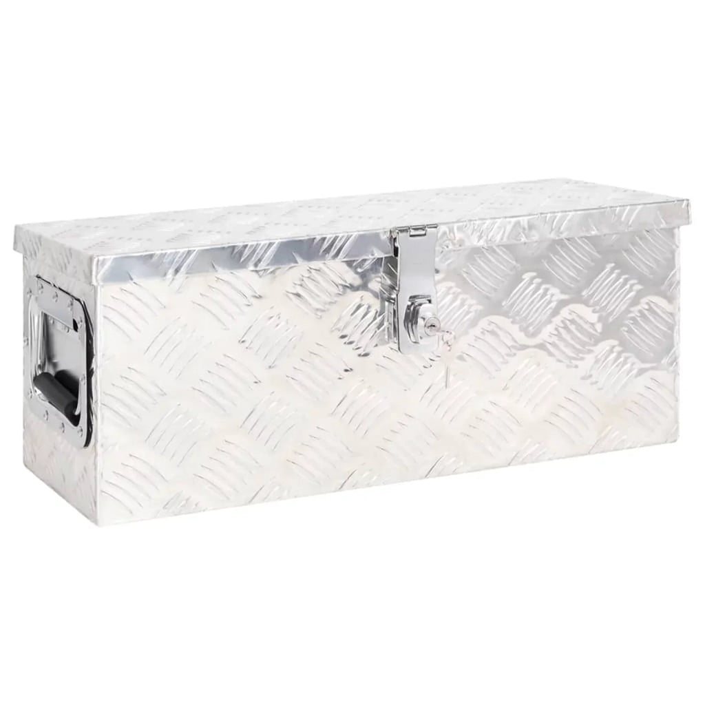 Aluminum Trailer Camping 9.1 9.3 Inches Toolbox (L Vehicle, Box x W x H) Case Underbody Garage, Box for Silver Trip Truck x Organizer x Lockable 23.6 Storage Anself Tool