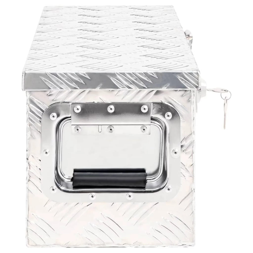 Aluminum Trailer Camping 9.1 9.3 Inches Toolbox (L Vehicle, Box x W x H) Case Underbody Garage, Box for Silver Trip Truck x Organizer x Lockable 23.6 Storage Anself Tool