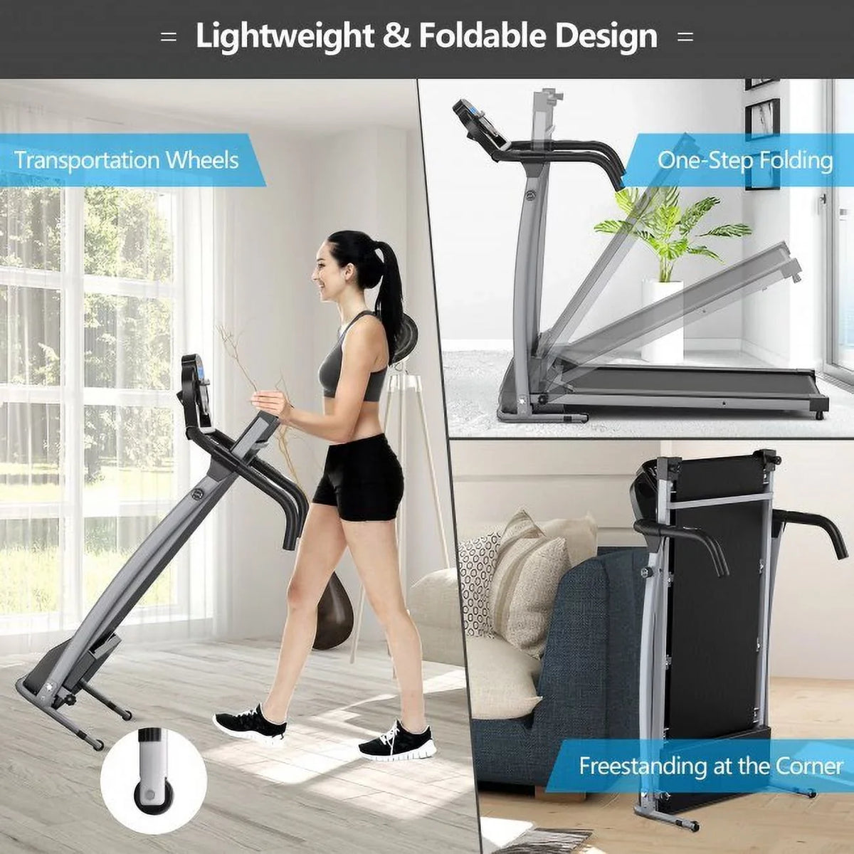 Treadmill Electric Display Up LED Compact Fitness Routine Your Folding Level