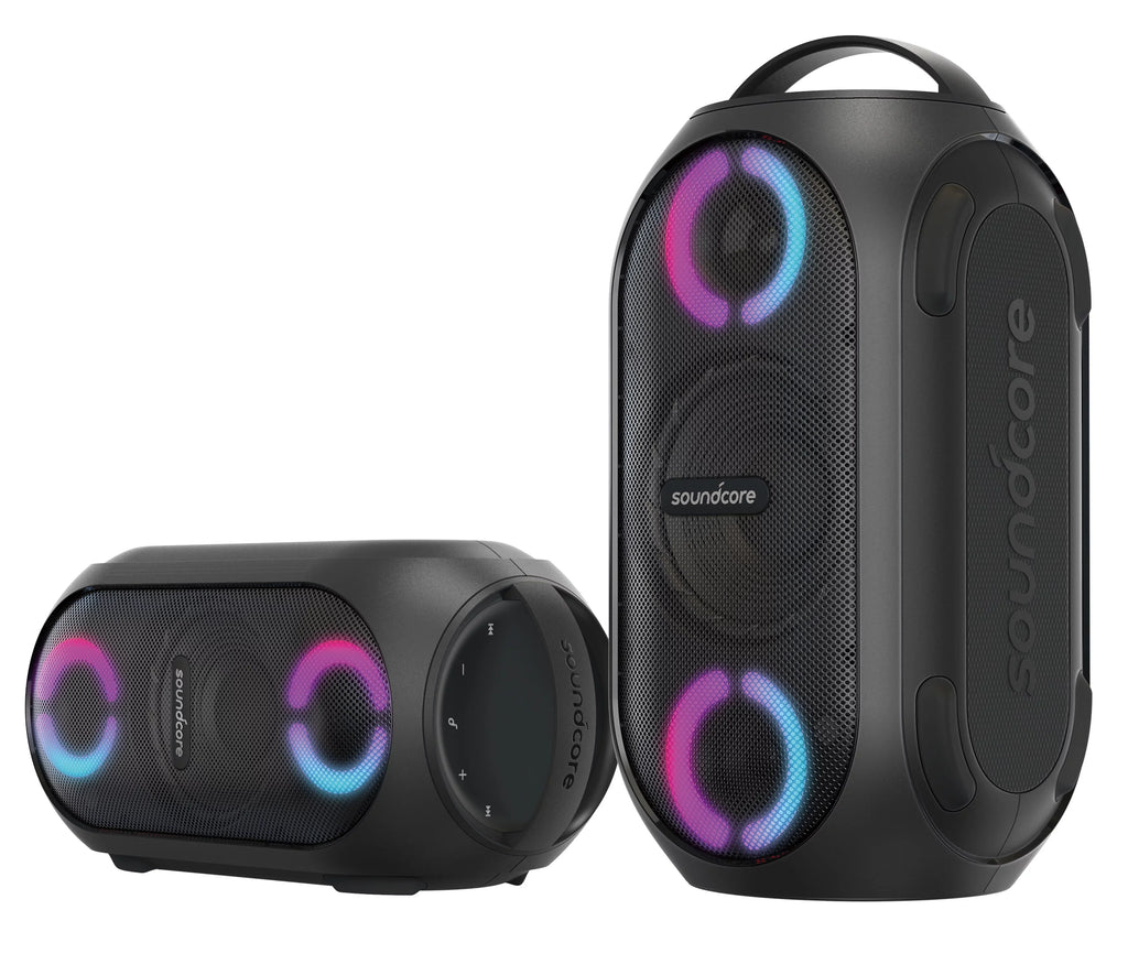| A3390Z12 | Anker- Black Portable | IPX7 Playtime 80W PartyCast by Soundcore | Waterproof Speaker 18-Hour | Rave