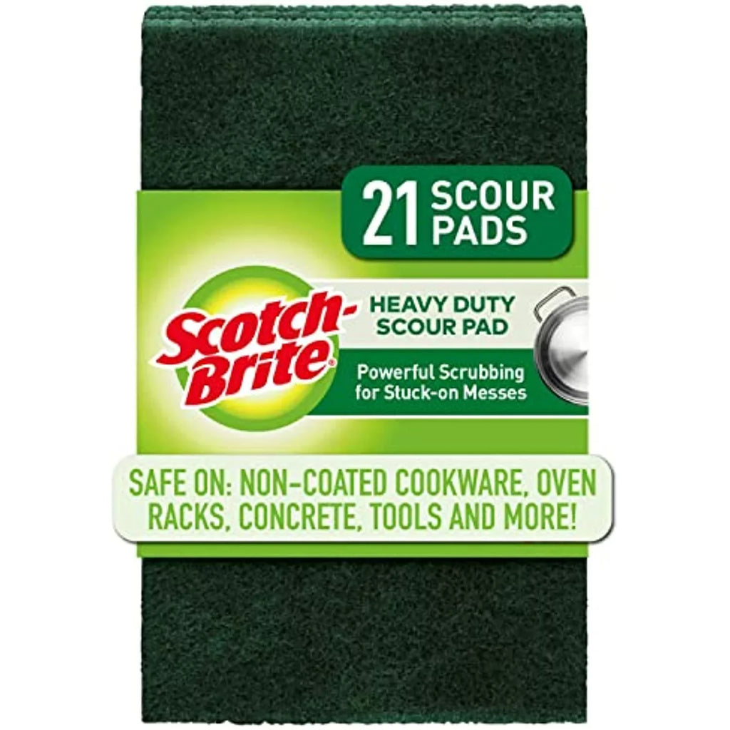 Scour Heavy 21, Scotch-Brite Pads, Green Duty
