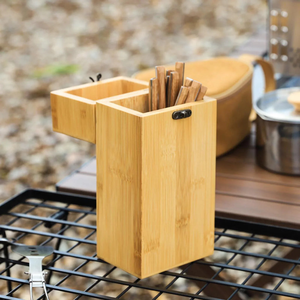 Camping Utensil Organizer Lock Stand Restaurant Storage Outdoor Design Drying Countertop for Picnic Utensil Kitchen Silverware Holder