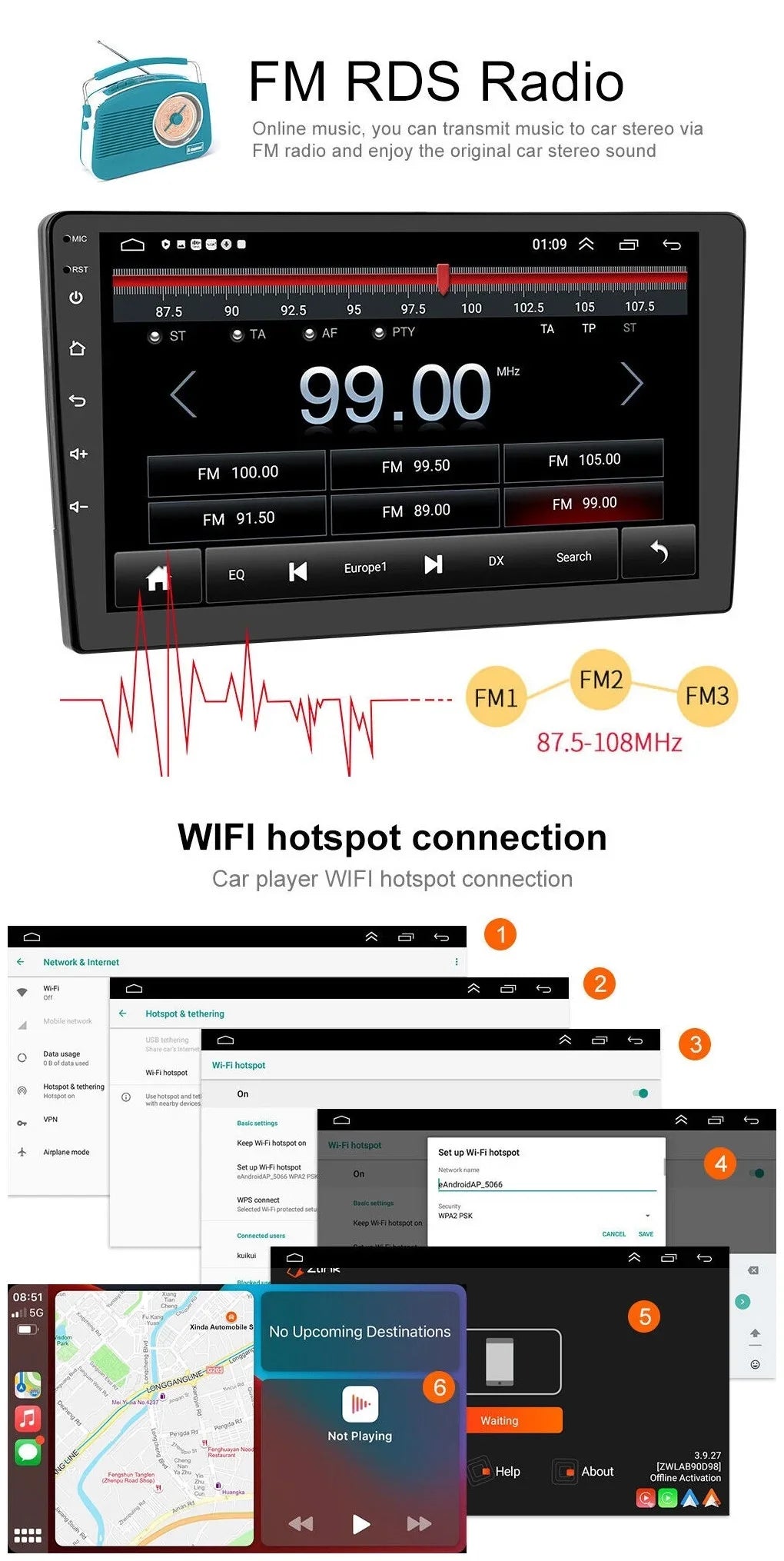 Carplay 2003-2007 Navigation Unit 12 Accord 2+32GB Car Head Android Radio Honda Stereo GPS Bluetooth For Wifi