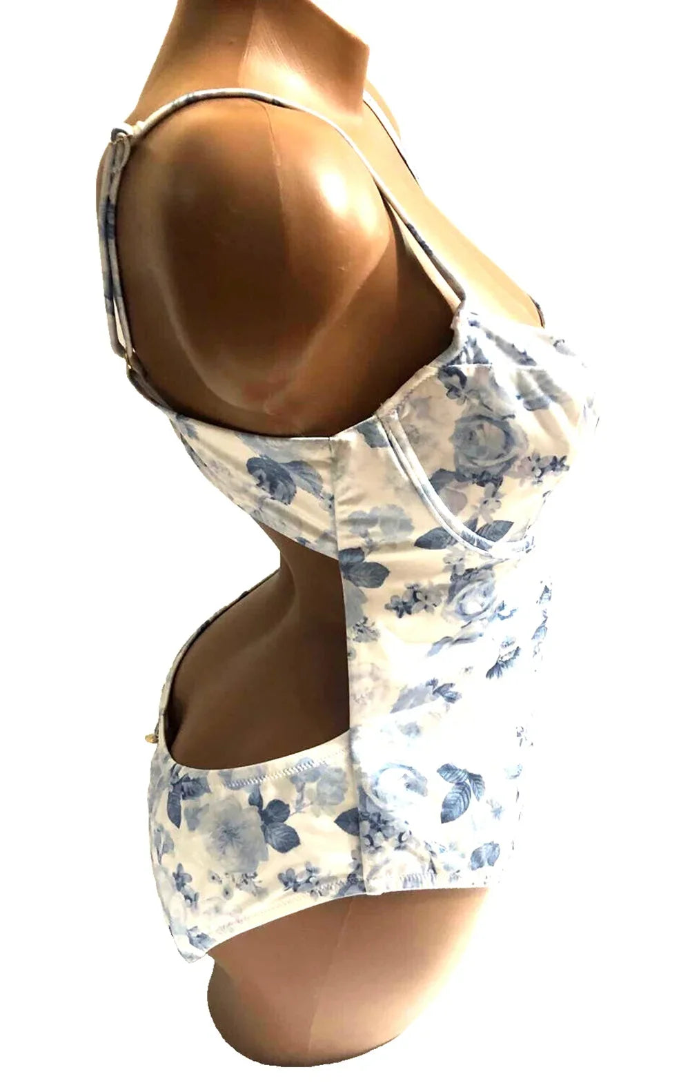 Secret Victoria's White Size Swimsuit Wicked Piece Blue One Essential NWT Toile X-Large Rose