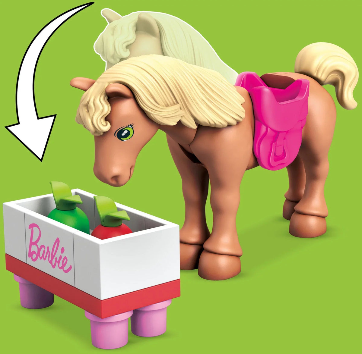 Building Barbie Horses MEGA Jumping with Pieces) and 1 (73 Kit Horse Micro-Doll Toy