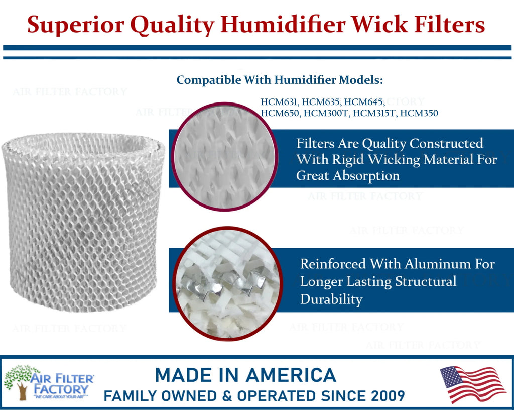 HCM635, 4-Pack HCM315T, Honeywell HCM350 by Factory HCM650, Air Filter HCM631, HCM300T, HCM645, Compatible with