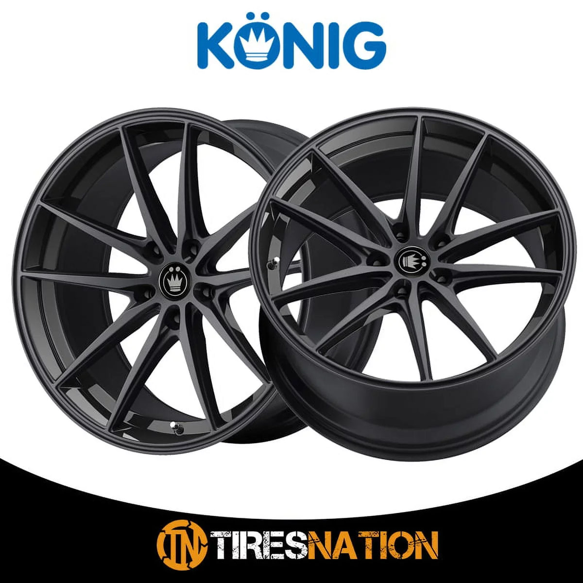 Gloss Wheel Black 19x8.5 Oversteer 5x114.3 +45et 37B Konig