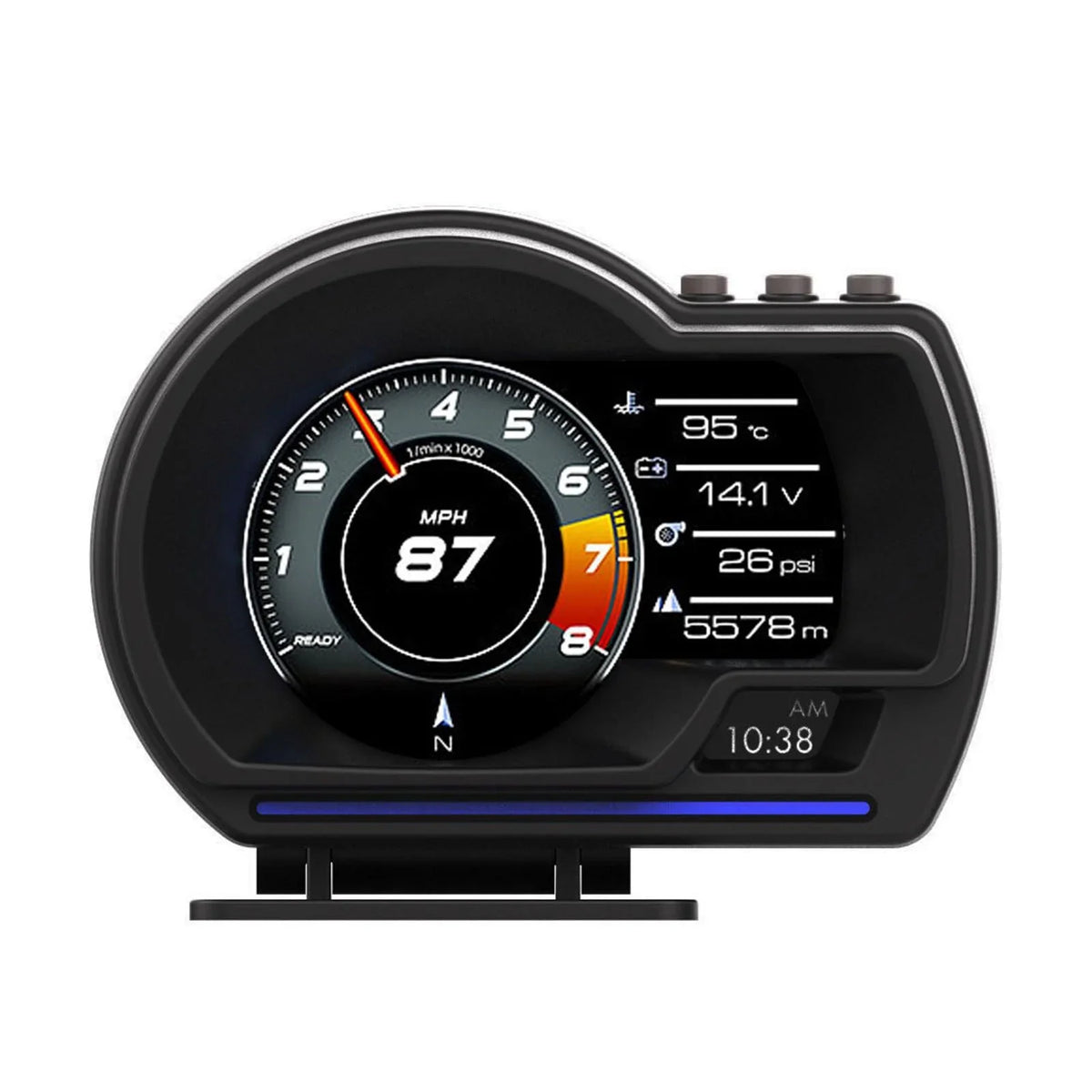 Alarm OBD Safe Definition Fault OBDⅡ+GPS Vehicles Fault Tool Speedometer All Elimination Computer Display, Driving Gauge High Overspeed Car Diagnostic Smart for HUD Car Code