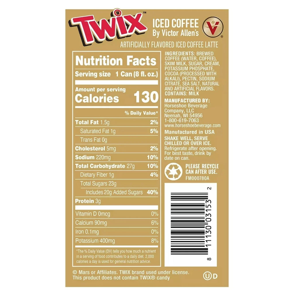 Pack) Fluid Victor Iced Ounce Ready-to-Drink Twix 8 Allen's Coffee (12 Coffee,