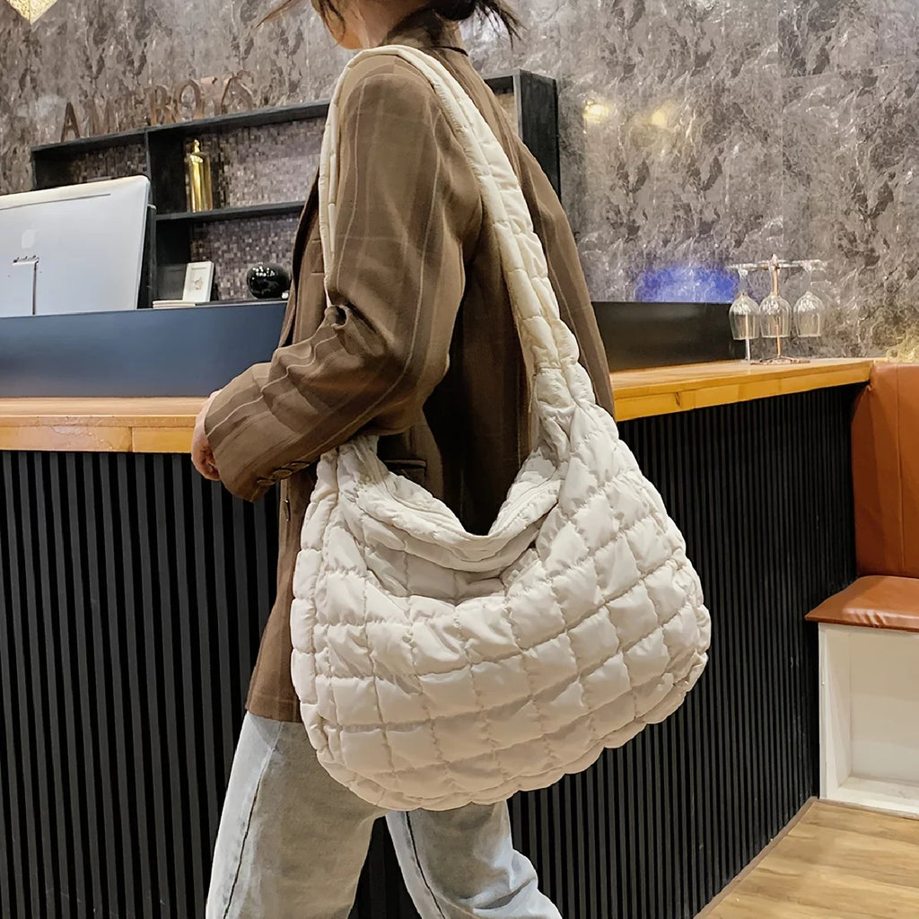 Argyle Filled Junior Capacity Crossbody For Cotton Tote, Work Padded Bag, Bag Hobo Large Tote Quilted Quilted Shoulder
