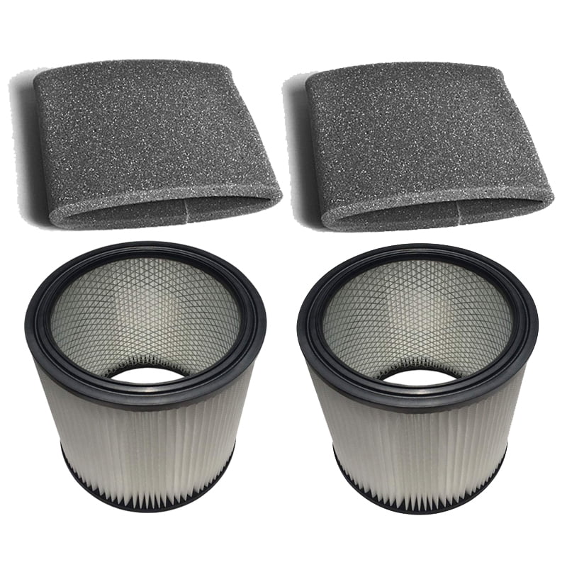 90304, 246 Filter Pack] Filter Foam 90304-00 & 9030400, [2 Cartridge Shop Vac