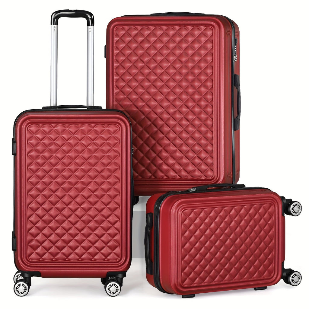 Luggage For Cases With Travel Hard Spinner Minimalist Trip, Shell Red Outdoor Wheels