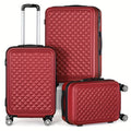 Luggage For Cases With Travel Hard Spinner Minimalist Trip, Shell Red Outdoor Wheels