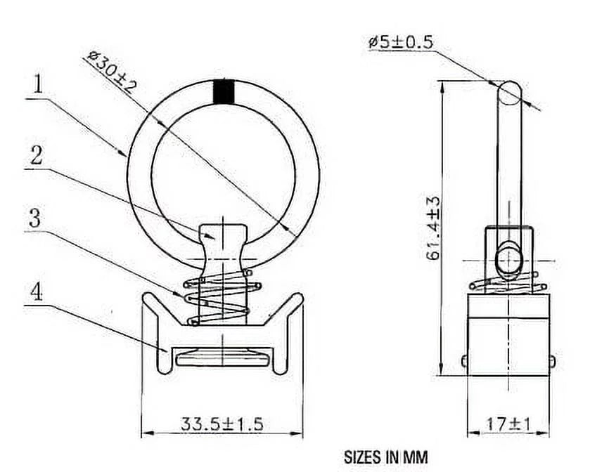Aluminum Stainless for Down L-Track Heavy Vans Tie L-Track Enclosed Trailers 4ft w/ Duty (32 System Ring Stud Pcs) Steel (8 Cargo and Pcs)