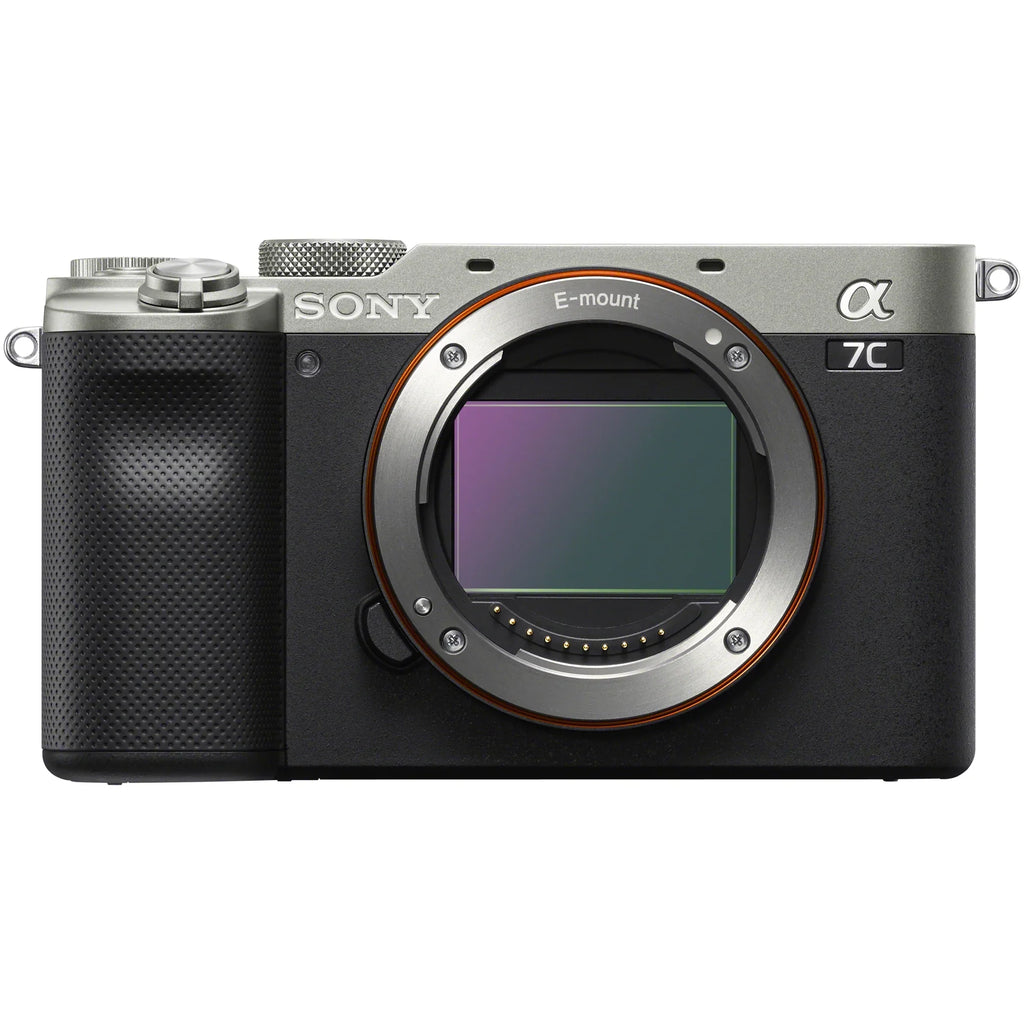 Dual Lens ILCE-7C/S Silver Camera a7C with Gear + 30mm Body DN & 302965 + Deco Charger F1.4 Extra + Bag & 64GB Full Battery Accessories Frame Contemporary Sigma Card Bundle Mirrorless +Tripod DC