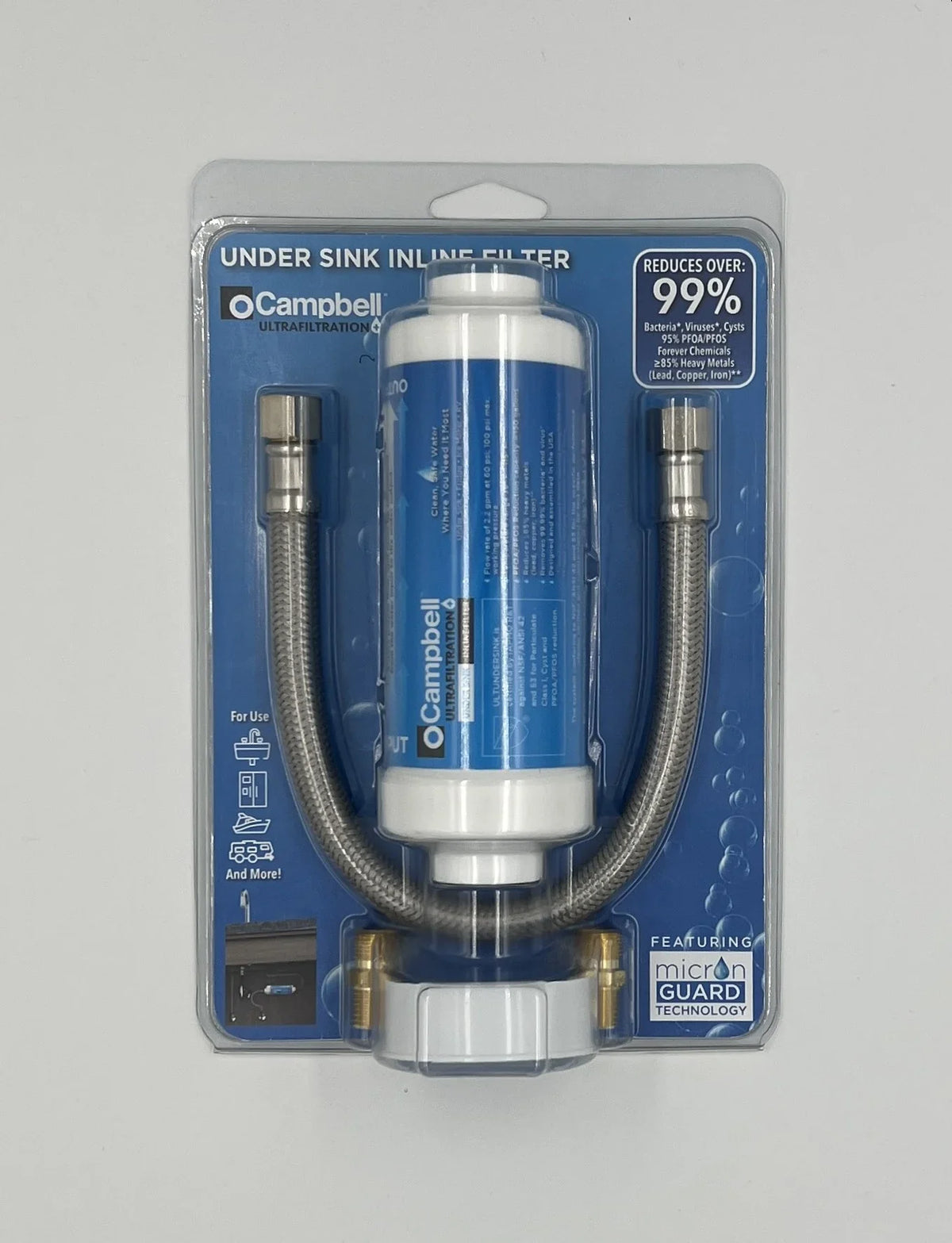 Undersink of Use Point Ultrafiltration+ Campbell System.