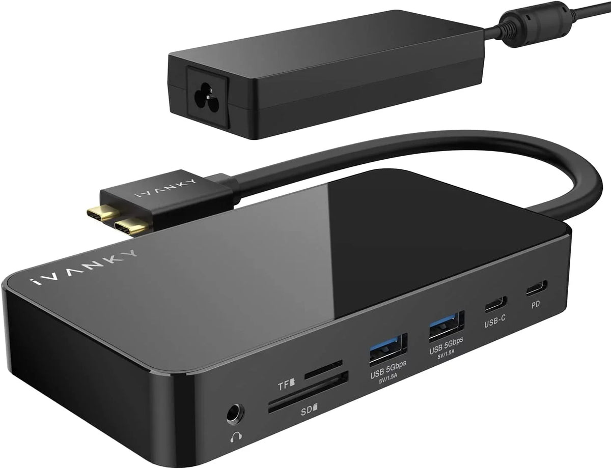 Dual USB Station 2 Pro MacBook iVANKY VCD03-US Docking 4K@60Hz Adapter, in Power C 12 180W Station