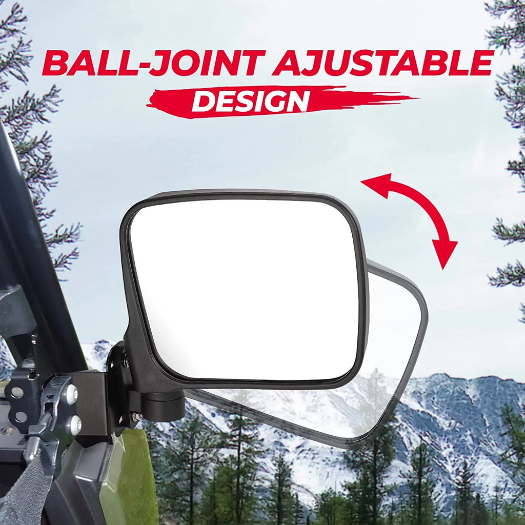 Kemimoto Side with Polaris UTV 900 500 570 Rear View Mirror Ranger 2015-2022 Compatible Mirrors