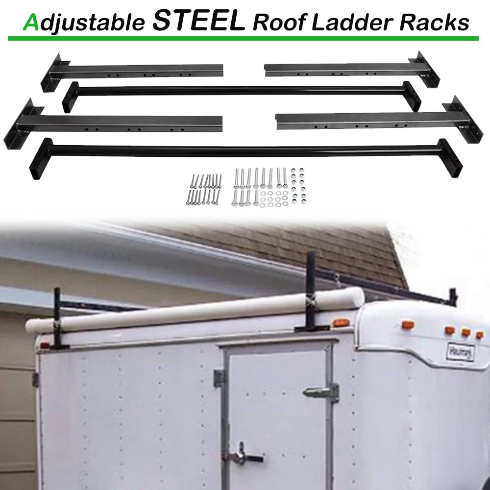 Wide Ladder Trucks Fit Roof Adjustable Vans ELITEWILL Cargo 4'-7' or Racks Enclosed Pickups for Trailers