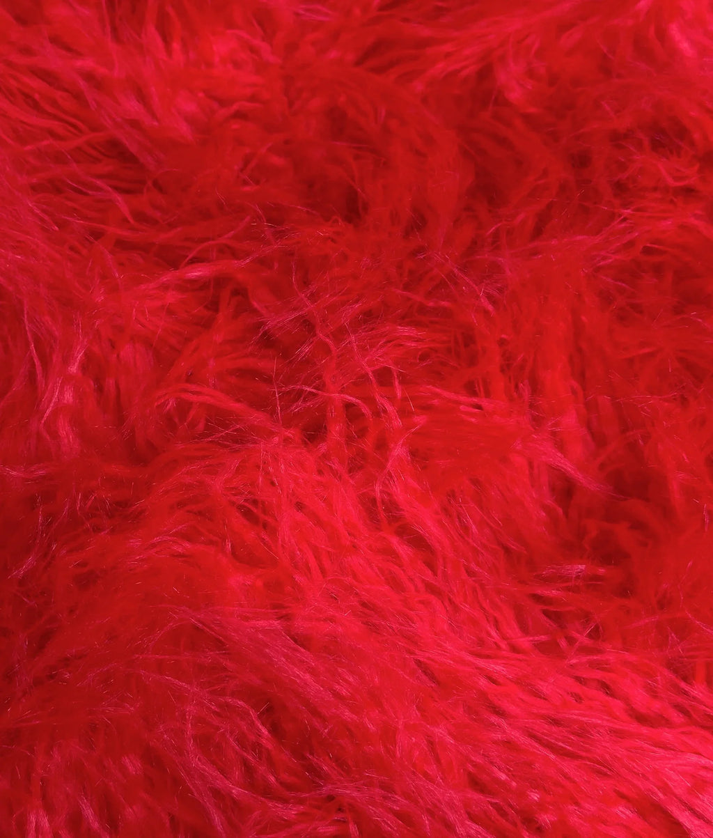 Sold by Cosplay Fake Yard Retardant FUR 3.5" Per Sewing / Japanese CURLY Red) Yak Craft, Faux Fire 58" Yarn Yard Pile Continuous 2.3oz Wide LONG (Fire