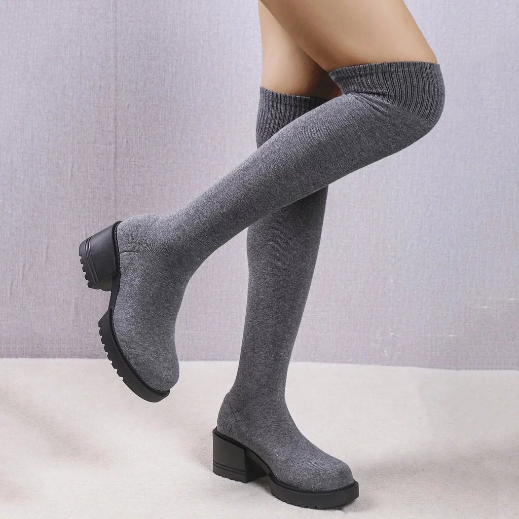 Length Work 11 Women Ladies Buckle Women on Heeled for Winter Long Sock PMUYBHF Boots Boots Pull Knee Minimalist Boots Boots Boots Size Snow Waterproof