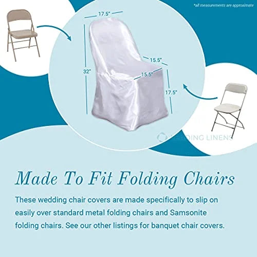 Folding pc Satin It Banquet Covers Party Make Black Reception Restaurant - Sparkles Leading Special Chair Wedding Linens 50 -