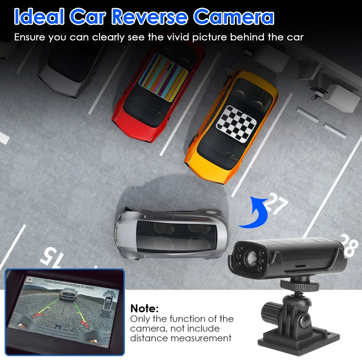 for Car RVs Night Camper Camera Adhesive Built-in Base Rear Waterproof with Wireless Camera Trailer Vision Backup Camera Battery iMounTEK Trucks
