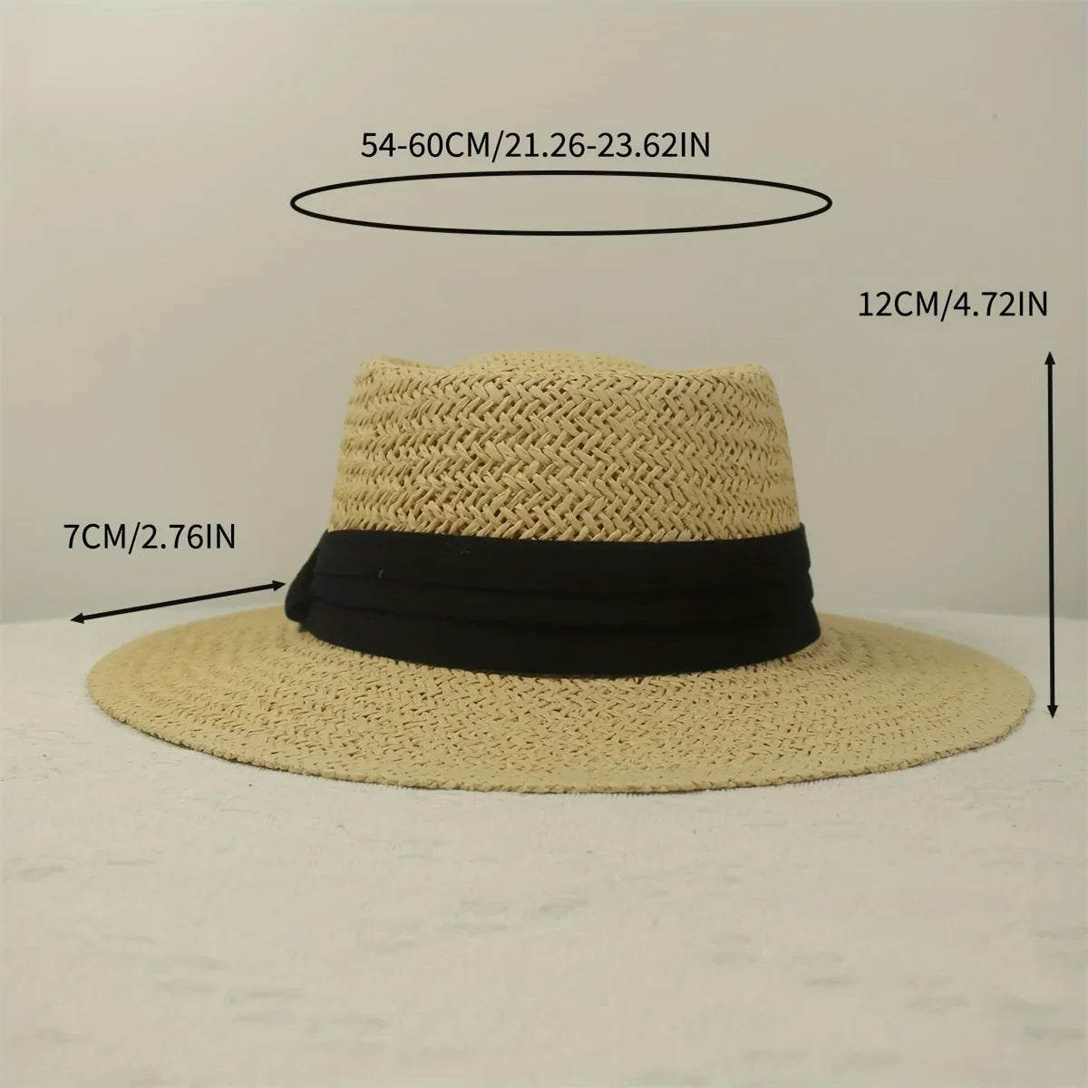 Vacation Jkzcp Braided Wide Brim Hat Vintage Handmade Sun Flat Protection Straw 1pc Top Sun Beach Hat