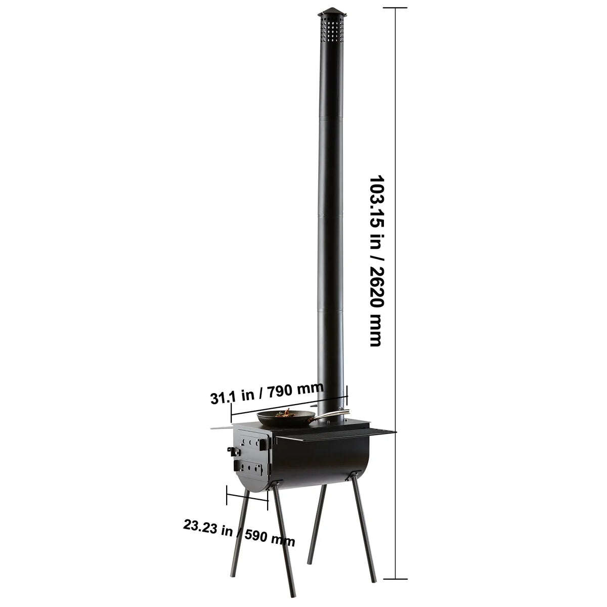 Tent Portable Stove w/ 118 BBQ Hot Pipes Camping for Stove Outdoor Wood SKYSHALO in