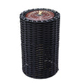 Lights Plastic Cylinder Fountain 20.5" with - Sunnydaze LED Wicker