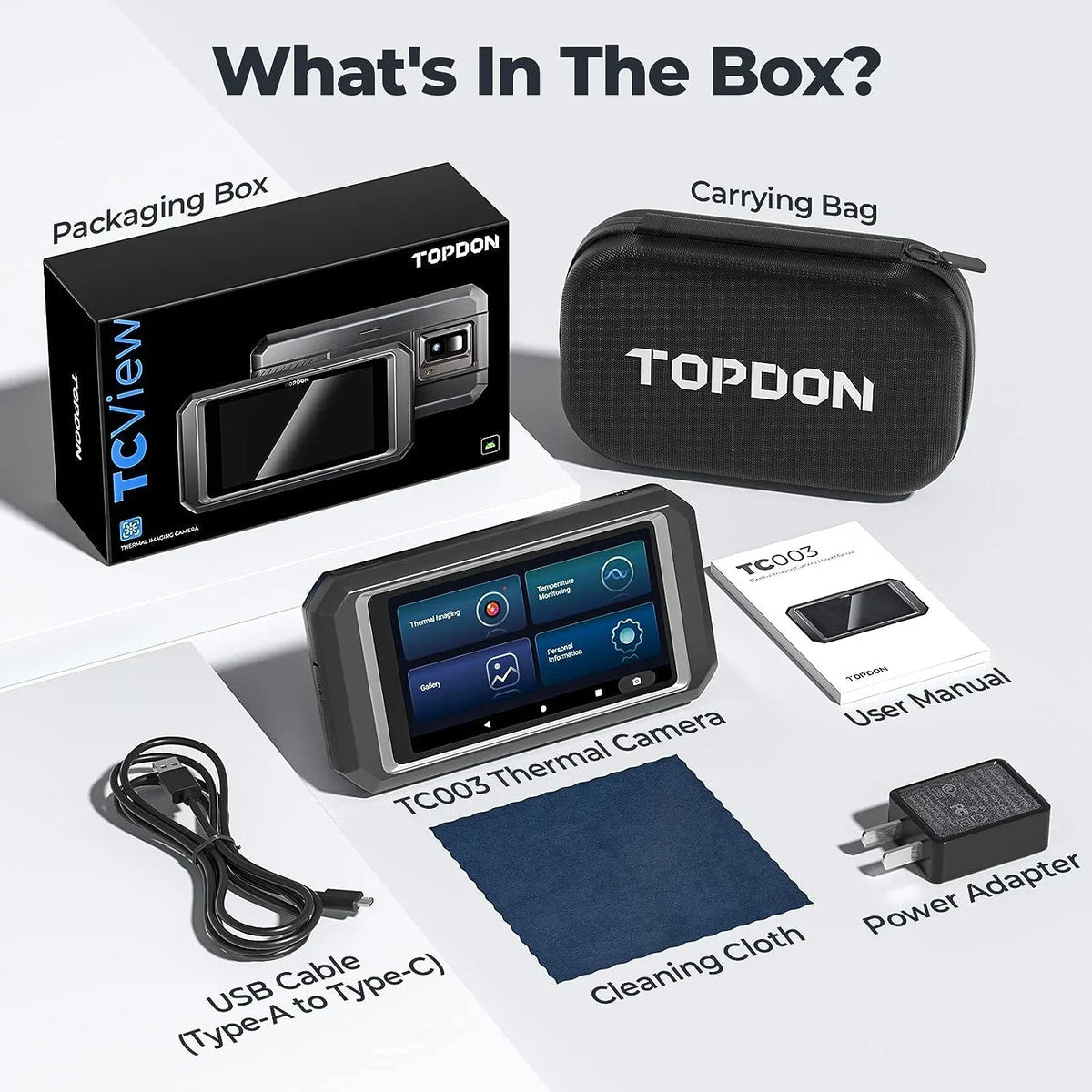 High OS Android Camera -4°F~1022°F, Imaging Dual-Camera, Touch 5" 256x192 Screen, 11.0 IR Thermal Resolution TOPDON TC003