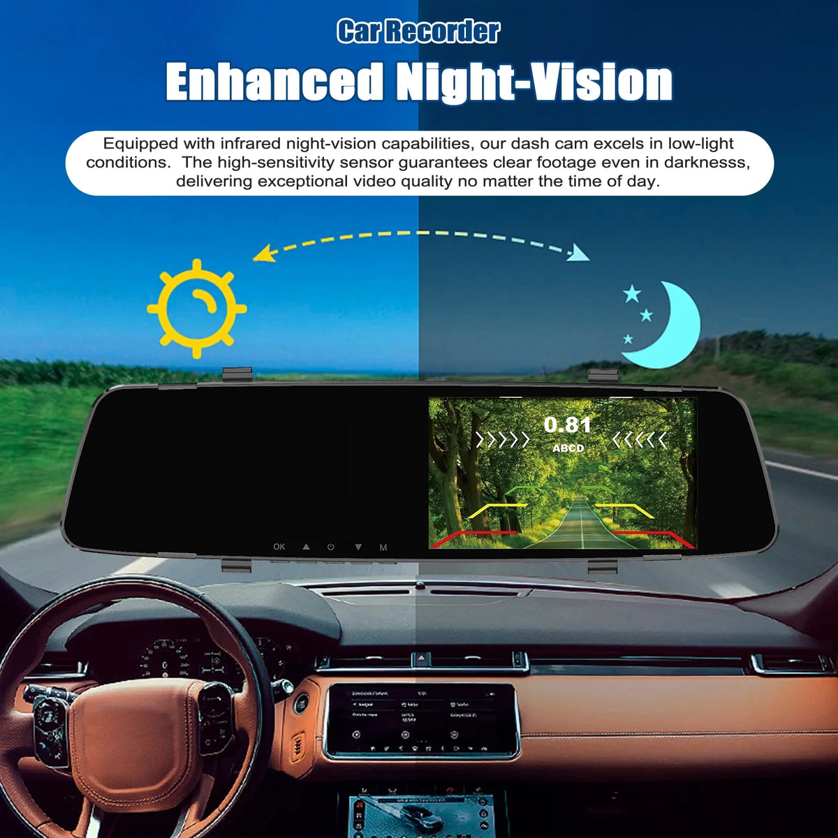 Dual 4.3 Camera DVR Screen Dash Dash Rear Inch Dash Apexeon Rear Camera Support 1080P Camera,Camera Inch Rear 4.3 Dual Reco Dash Reverse Cam Dazzduo Radars