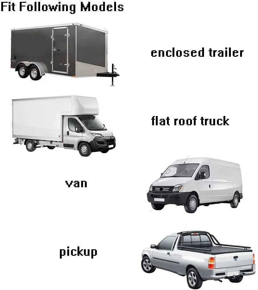 Wide Ladder Trucks Fit Roof Adjustable Vans ELITEWILL Cargo 4'-7' or Racks Enclosed Pickups for Trailers
