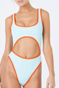 Cut L*Space LIGHT Kira One Out 12 Swimsuit, Piece TURQUOISE US