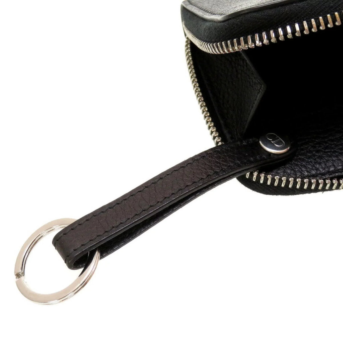 Coin Men's Round Dior Homme Leather Case Black Pre-Owned (Good)