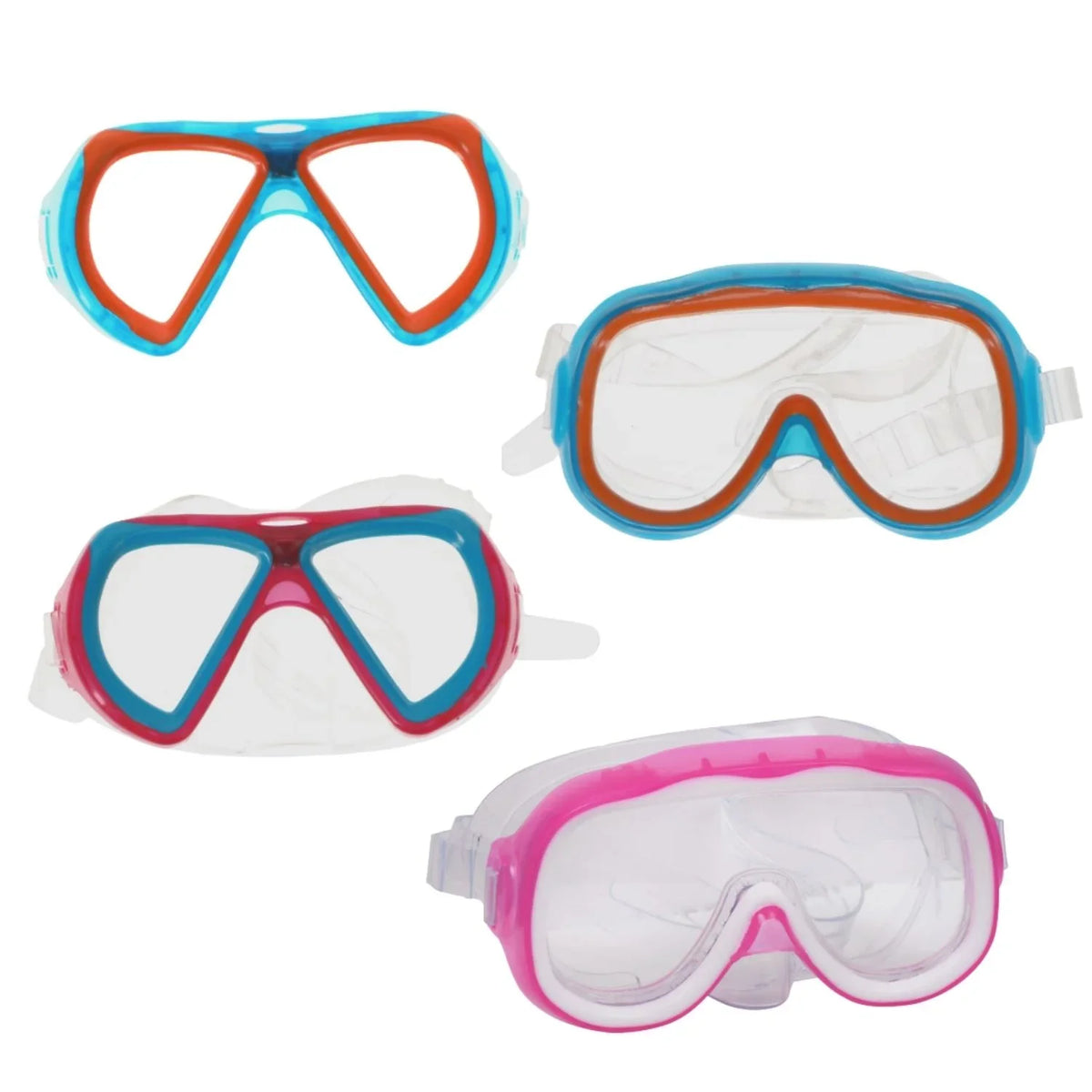 Eyes Outdoor Fun and Swim CUSTOM Pool & Kids Nose vary) (Color Masks UV Storage Carrier of Summer Safety Set 4 Goggles,