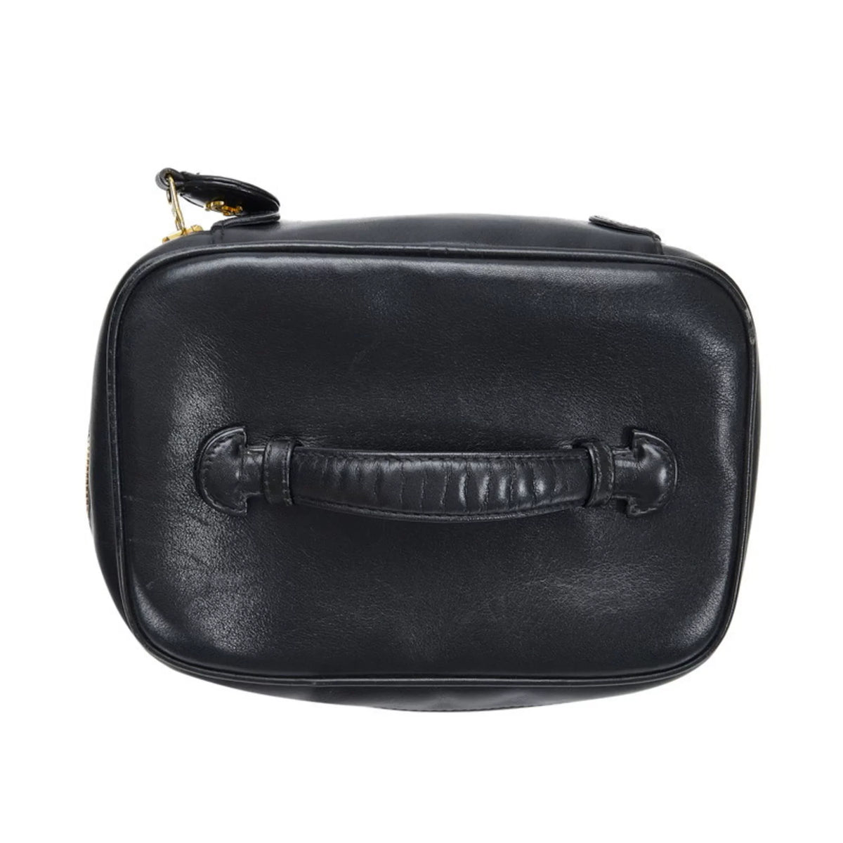 Black Handbag Bag Bicolore Cocomark (Fair) Vanity Pre-Owned Ladies Lambskin