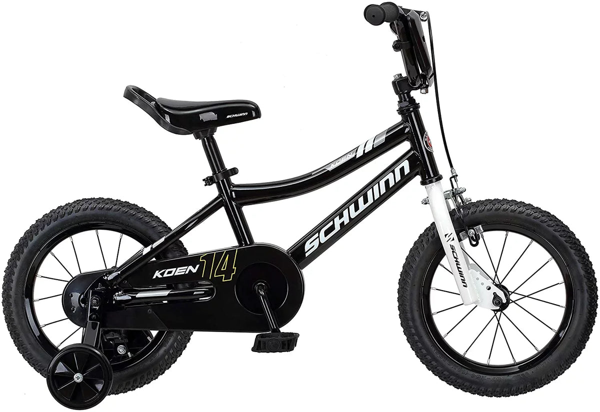 for 2 Boys and Up, Black, Wheels, Kids, Toddlers Ages Adjustable Seat inch Bike and 14 for Training Schwinn Wheels Years Koen
