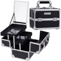 Organizer Trays with Lockable Train Mirror 2 Joligrace Storage Case Box Makeup Makeup Case Cosmetic