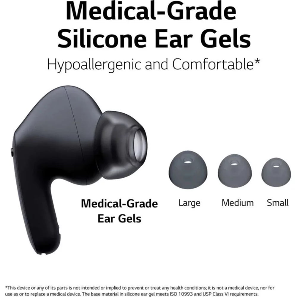 TONE LG Black Open UVnano Earbuds, Cancellation Noise Box Active FP7C True Free Wireless