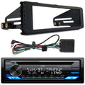Radio Harley Select In-Dash AM/FM Touring Player JVC Kit AUX Bundle Single-DIN USB Single Bluetooth 1998-2013 Davidson Installation Stereo DIN Receiver CD Motorcycles) KD-T920BTS (Fits with Combo