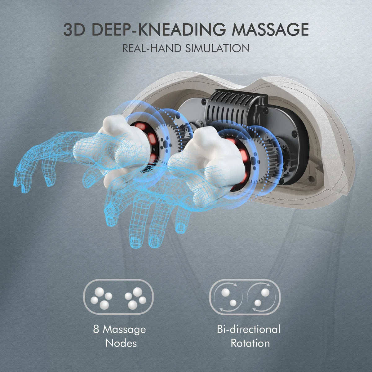 Heat Shoulder Full-body, Massager Deep and Massager, for Gray Neck MARNUR Kneading with
