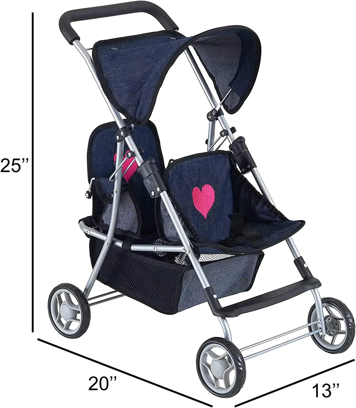The Doll Toy York Stroller Collection Twin Doll Denim New Baby Doll Stroller