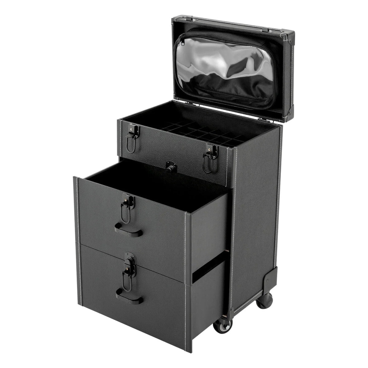 Luggage Case Miumaeov Storage Nail Polish Organizer Box Cosmetic Professional Train Rolling Makeup Trolley