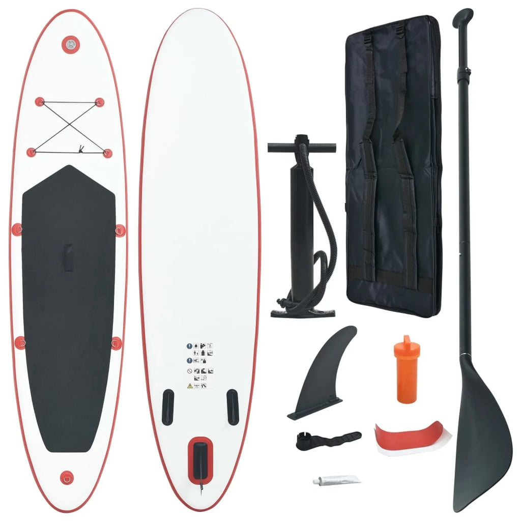 '- Paddle With Oar Set - White Oar Durable - Hand And And Vidaxl And Pump Uv And Irfora Red Paddle Durable Hand Inflatable Fin Fin Fin - Removable Resistant Red And parcel,Set Fin